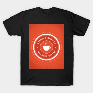 Coffee Logo Art in Red T-Shirt